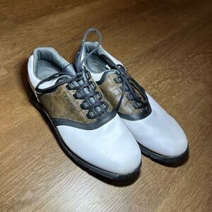 FOOTJOY Men’s Golf Shoes Brown White Size 12M‎
